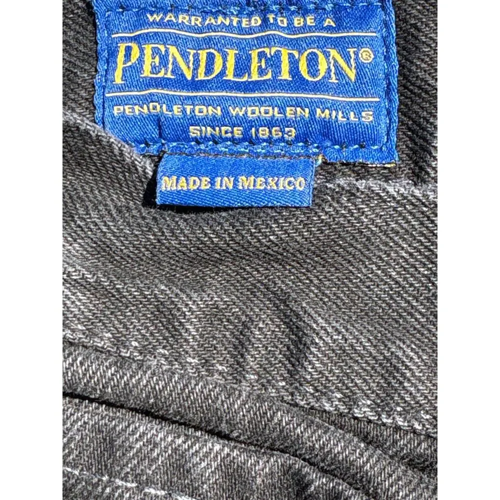 Pendleton Woolen Mills Men’s Denim 100% cotton Jeans Black Straight 38x34